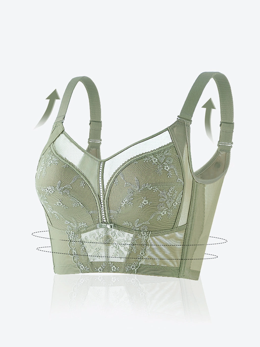 Adjustable Side Bulge Control Longline Bra