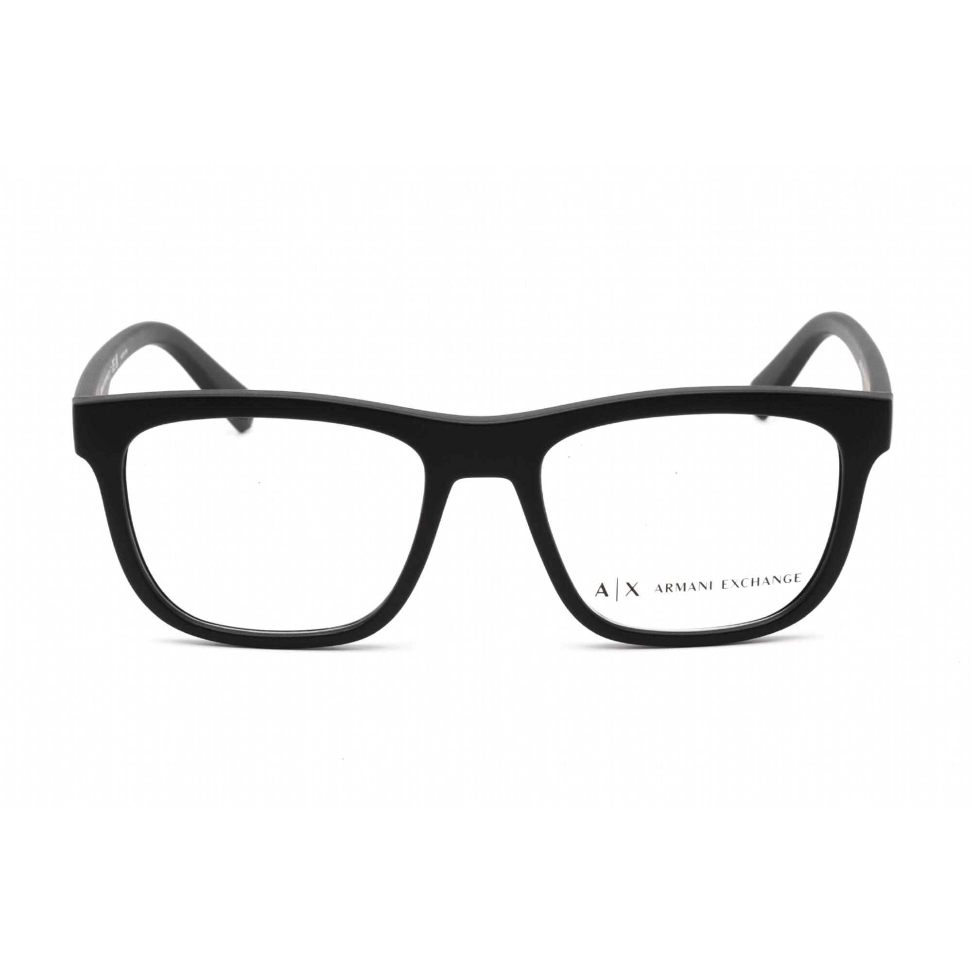 Armani Exchange Unisex Eyeglasses - Black Plastic Square Shape Frame | AX3050 8078