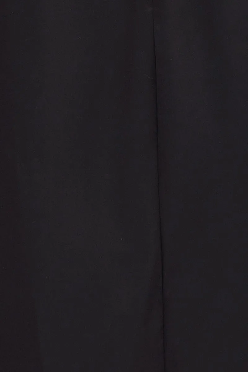 Black Cowl Neck Cutout Midi Dress
