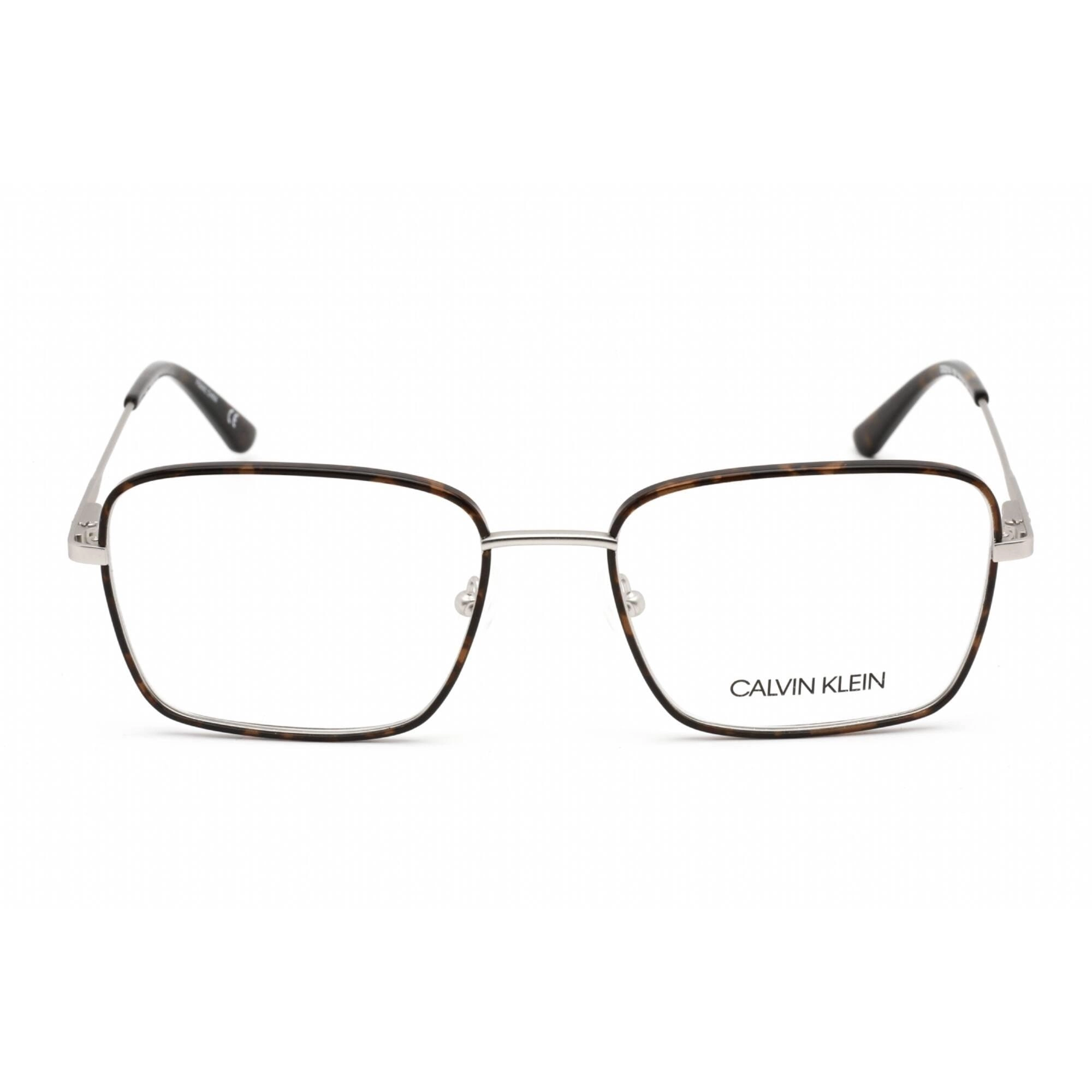 Calvin Klein Men's Eyeglasses - Rectangular Dark Tortoise Metal Frame | CK20114 235