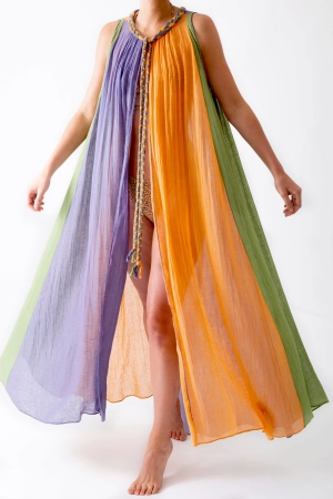 Calypso Multi-Colored Gauze Coverup