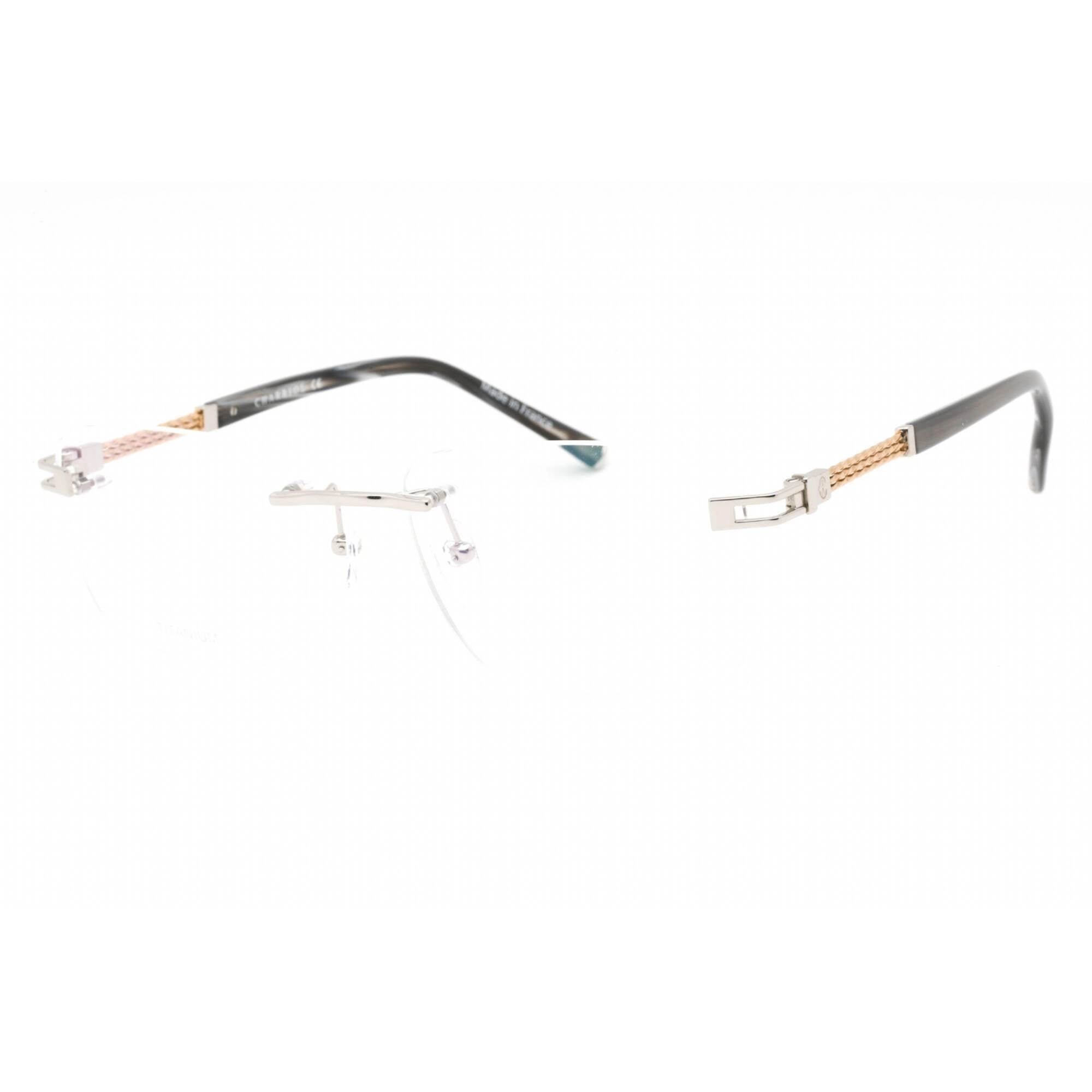 Charriol Men's Eyeglasses - Shiny Silver/Gold Rectangular Metal Frame | PC75094 C02