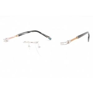 Charriol Men's Eyeglasses - Shiny Silver/Gold Rectangular Metal Frame | PC75094 C02