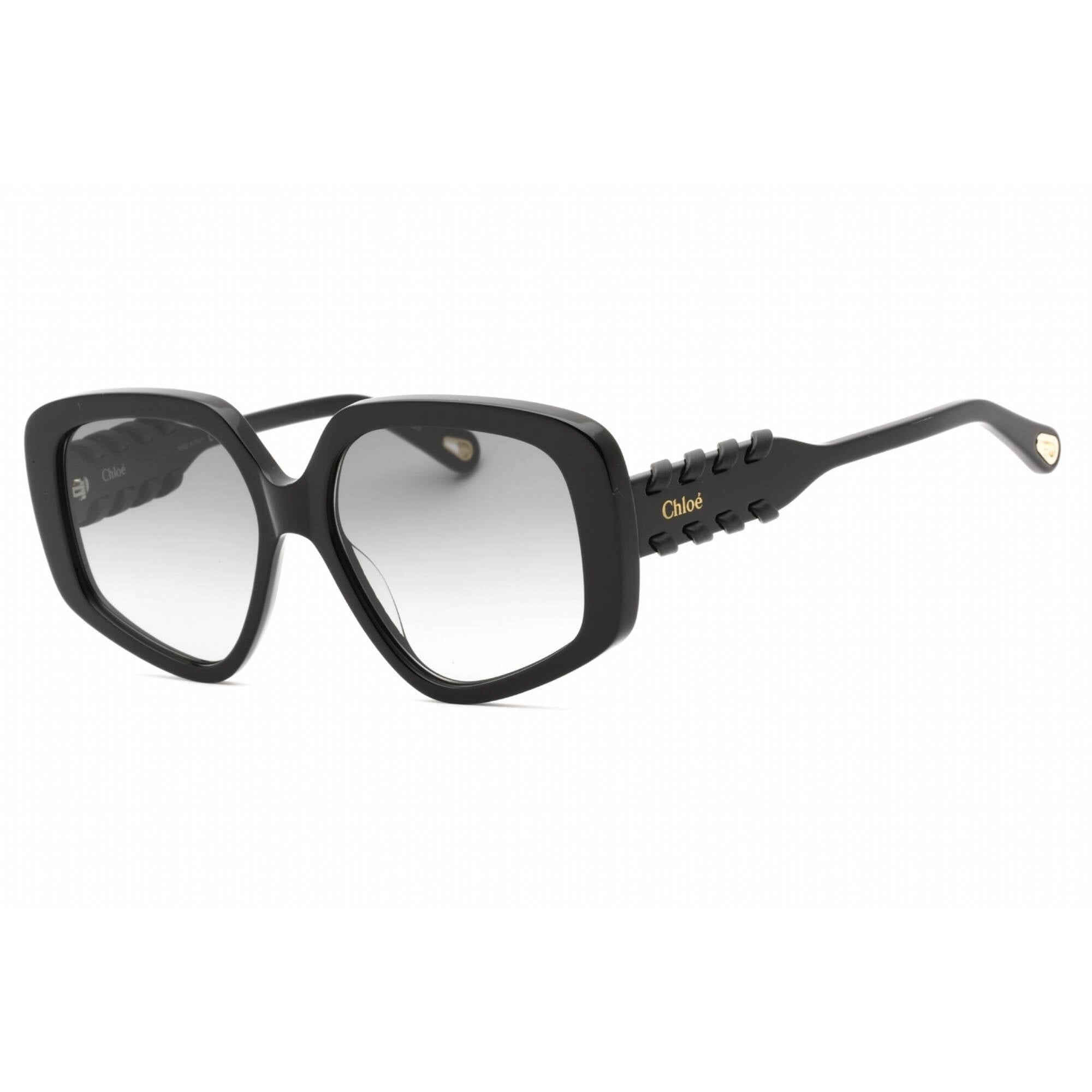 Chloe Women's Sunglasses - Black Geometric Full Rim Plastic Frame | CH0210S 001