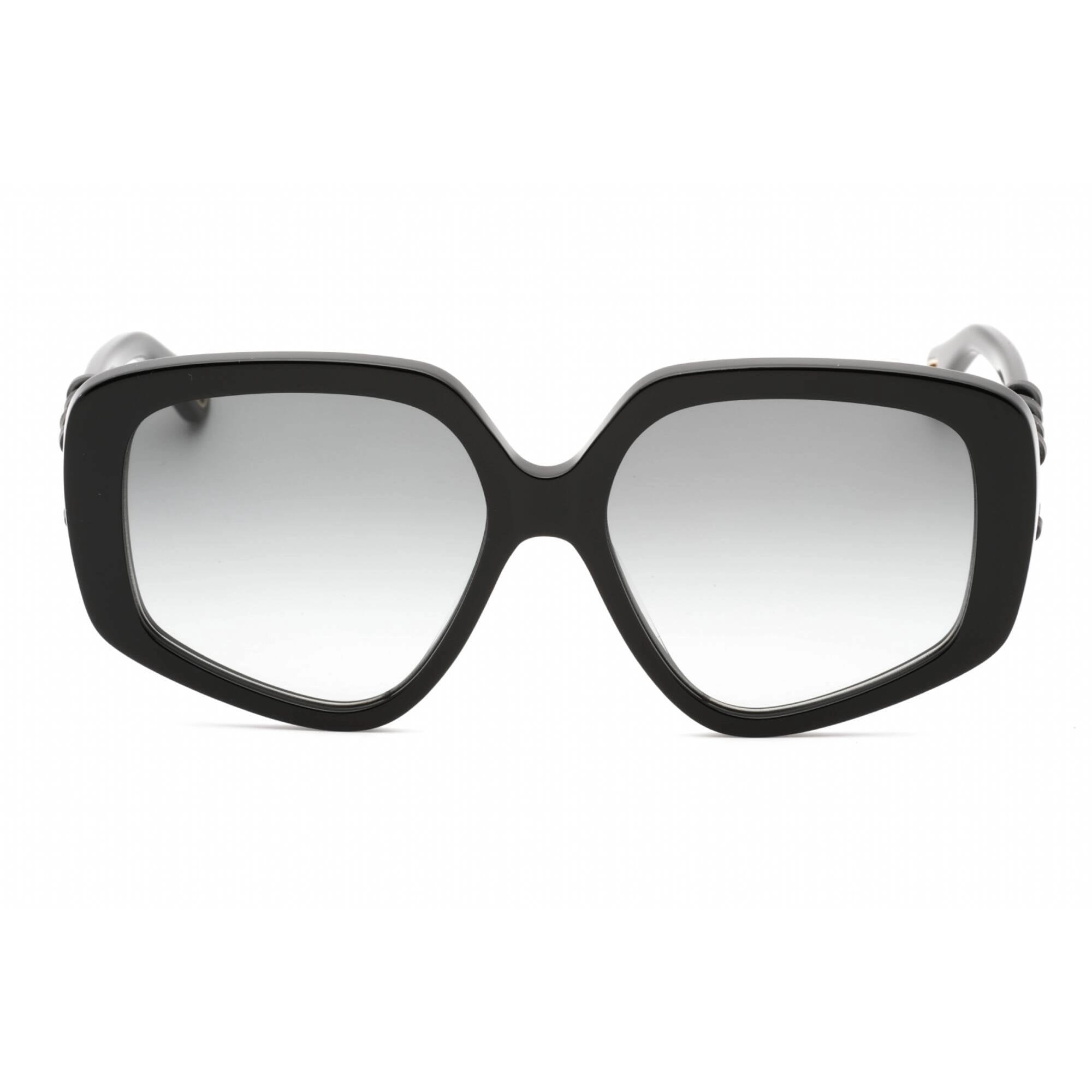 Chloe Women's Sunglasses - Black Geometric Full Rim Plastic Frame | CH0210S 001