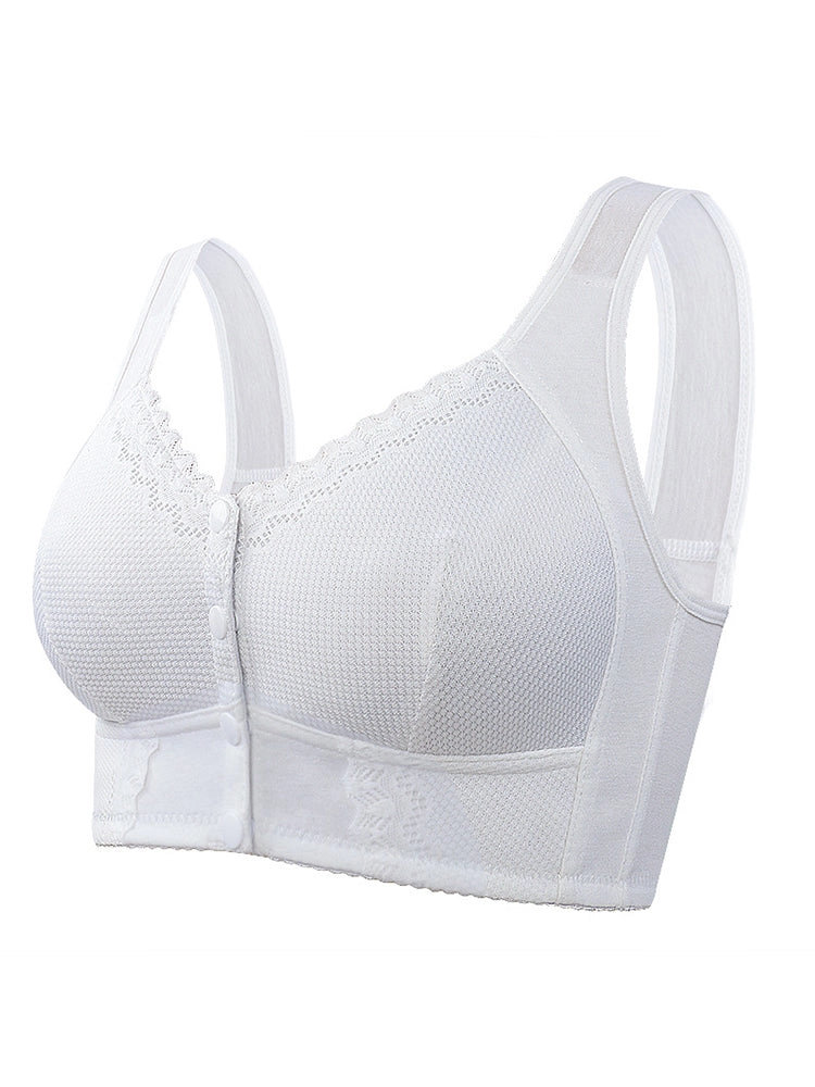 Comfort Button Front Closure Bra for Women