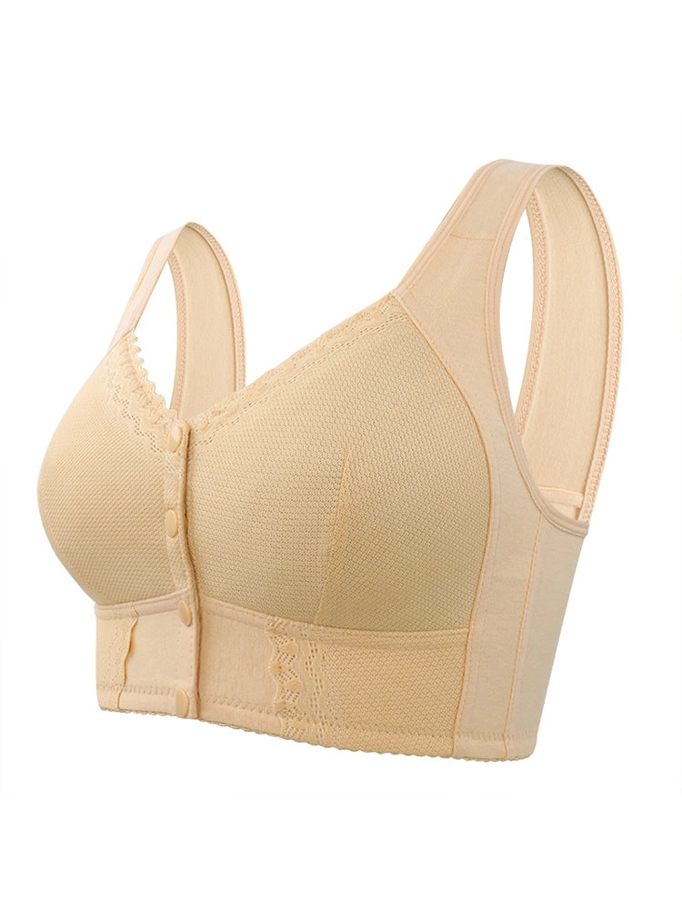 Comfort Button Front Closure Bra for Women