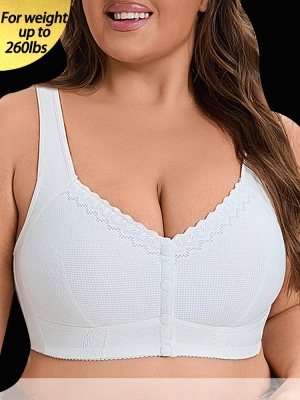 Comfort Button Front Closure Bra for Women