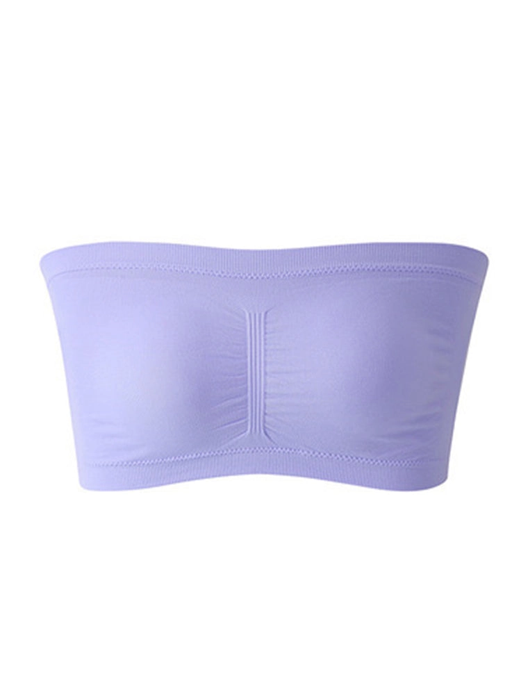 Comfortable Seamless Solid Bandeau Bra