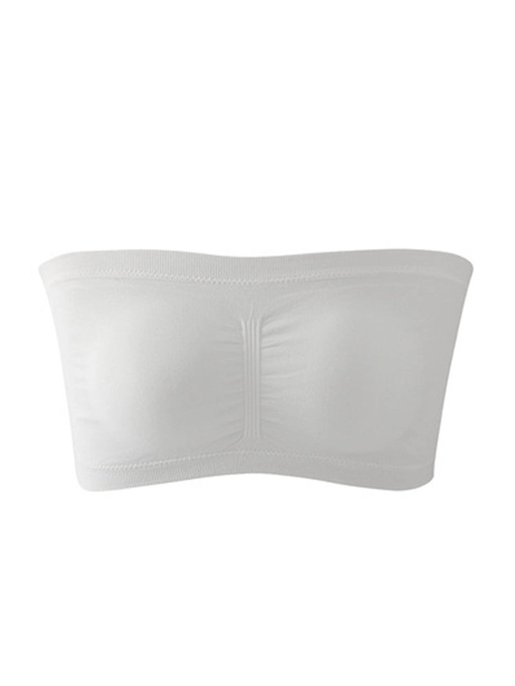 Comfortable Seamless Solid Bandeau Bra
