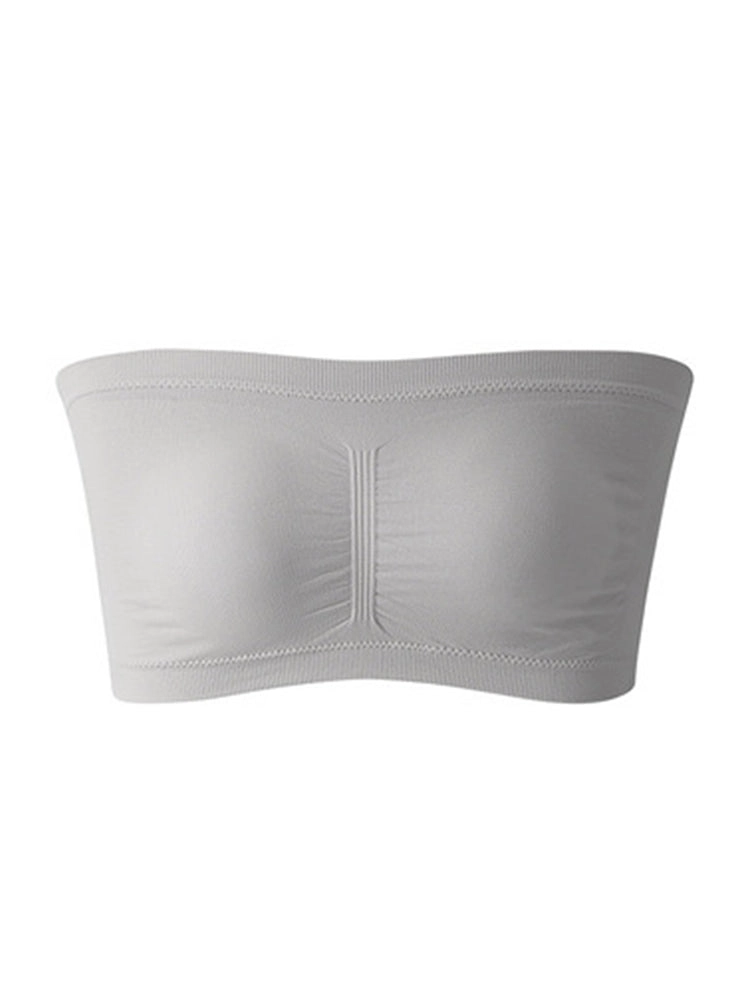Comfortable Seamless Solid Bandeau Bra