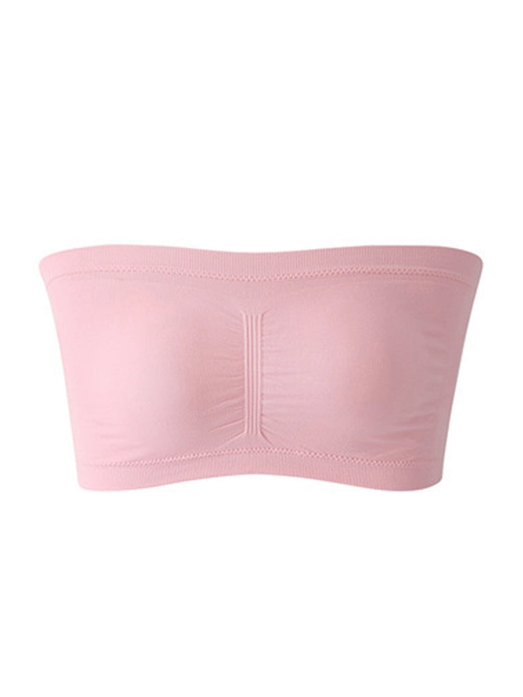 Comfortable Seamless Solid Bandeau Bra
