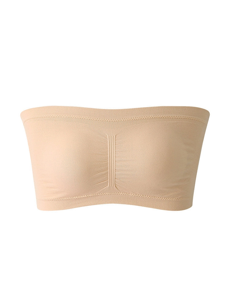 Comfortable Seamless Solid Bandeau Bra