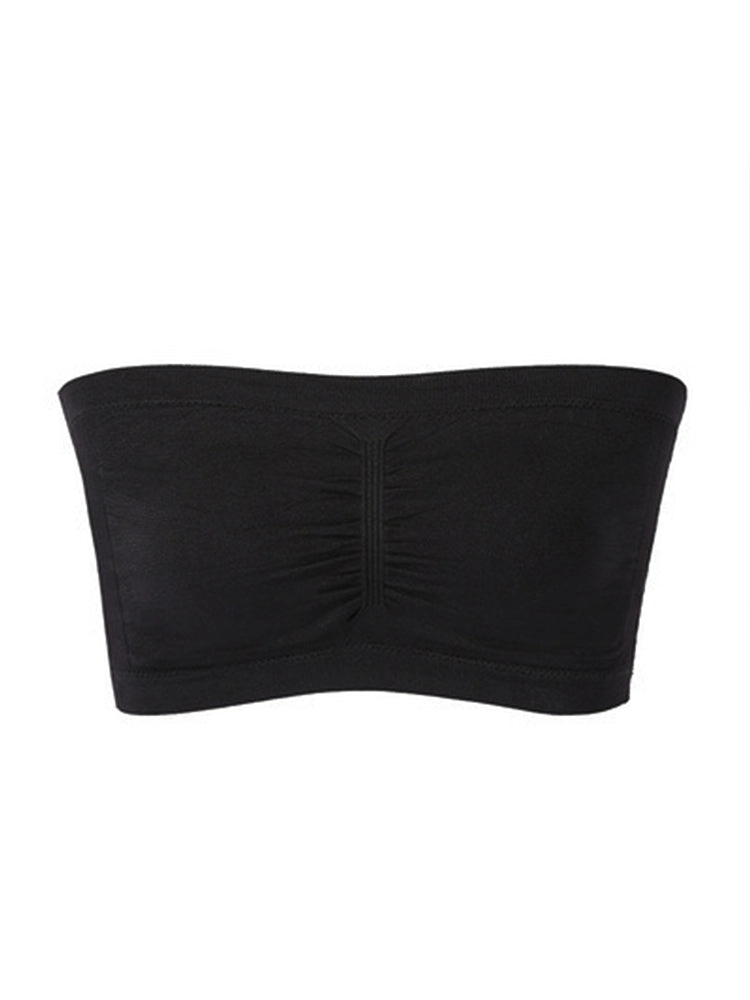 Comfortable Seamless Solid Bandeau Bra