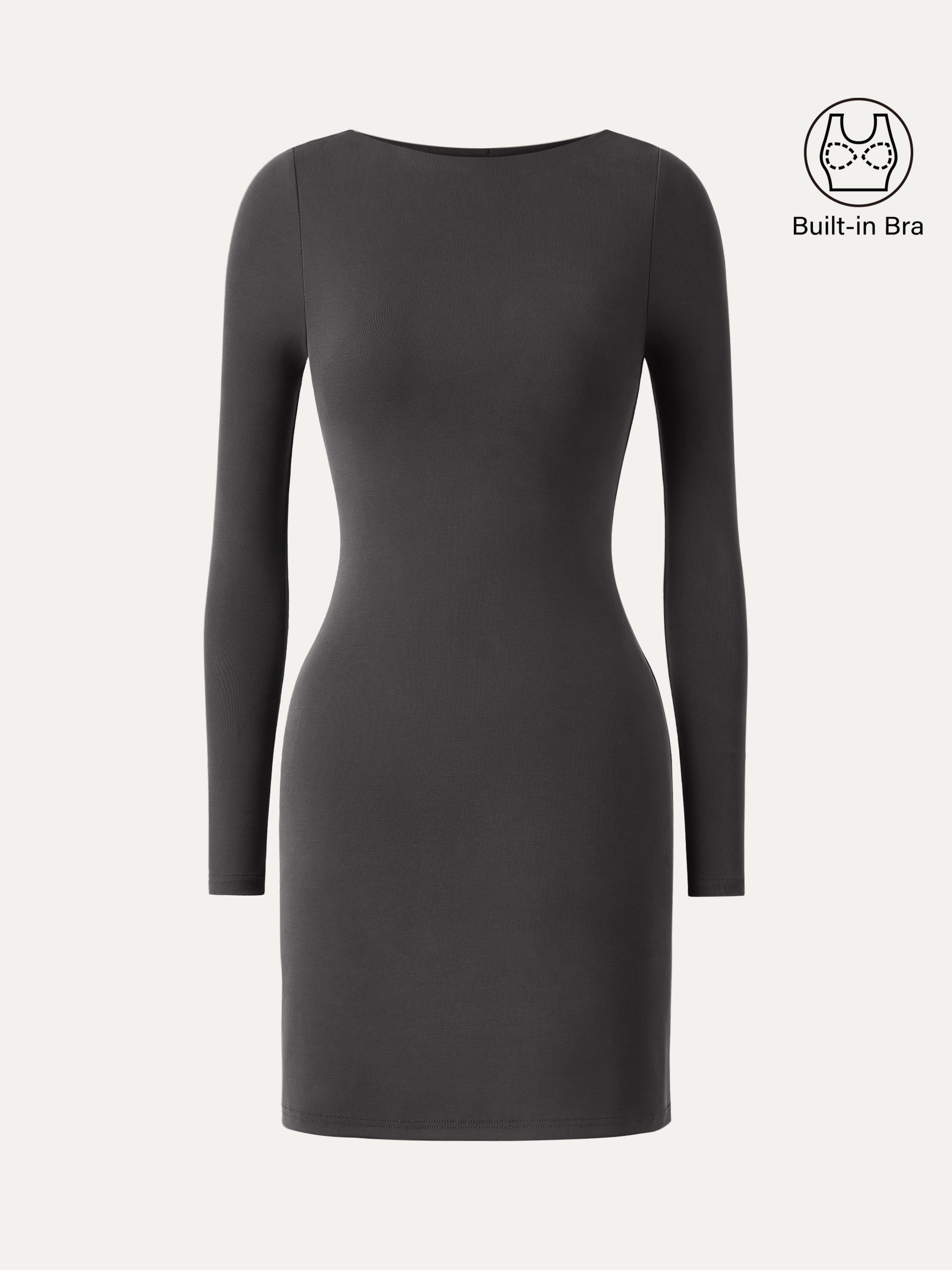 Commute Boatneck New Airy Brami Mini Dress