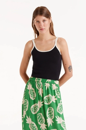 Compania Fantastica Black Strappy Vest Top