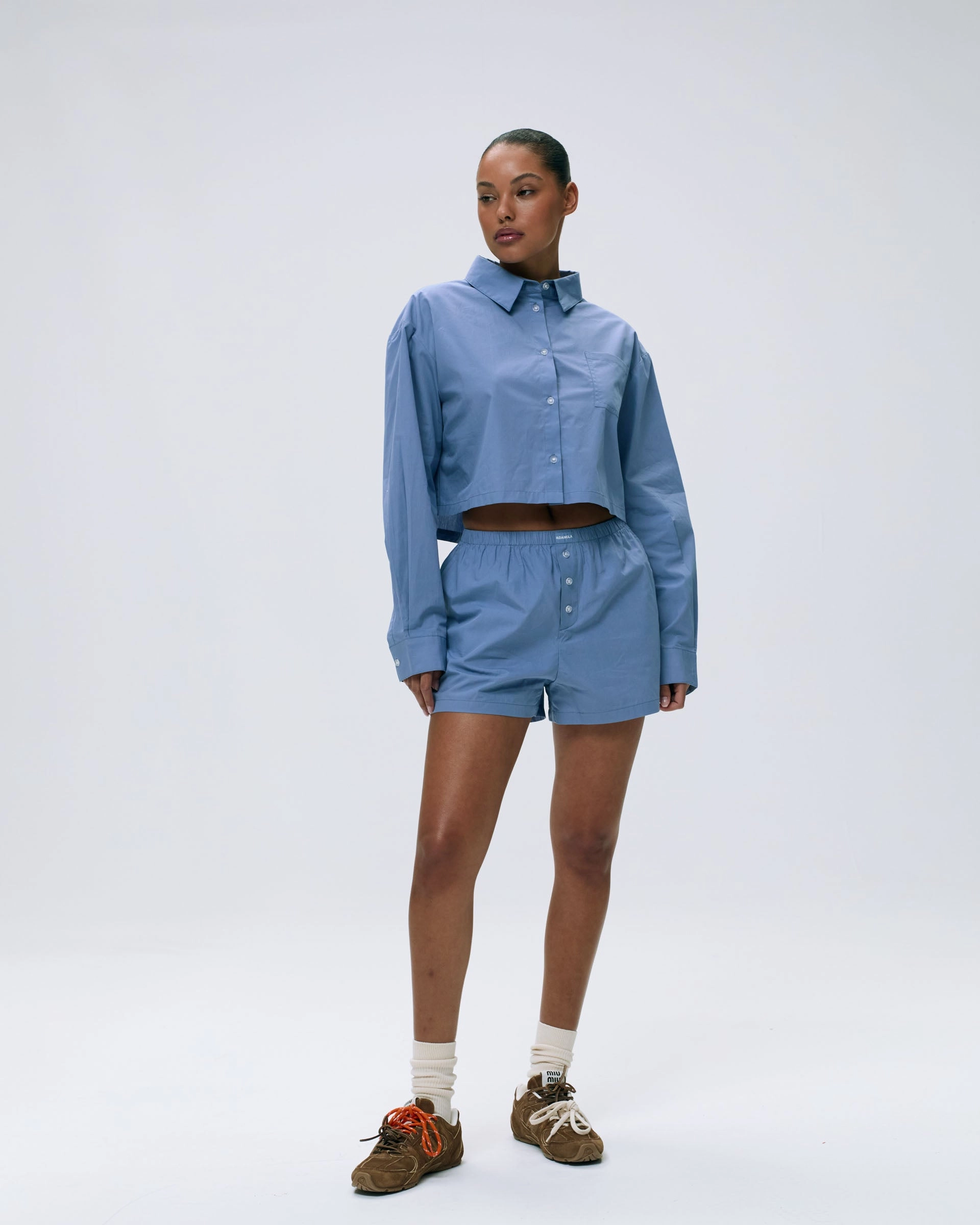 Cotton Boxer Shorts - Blue