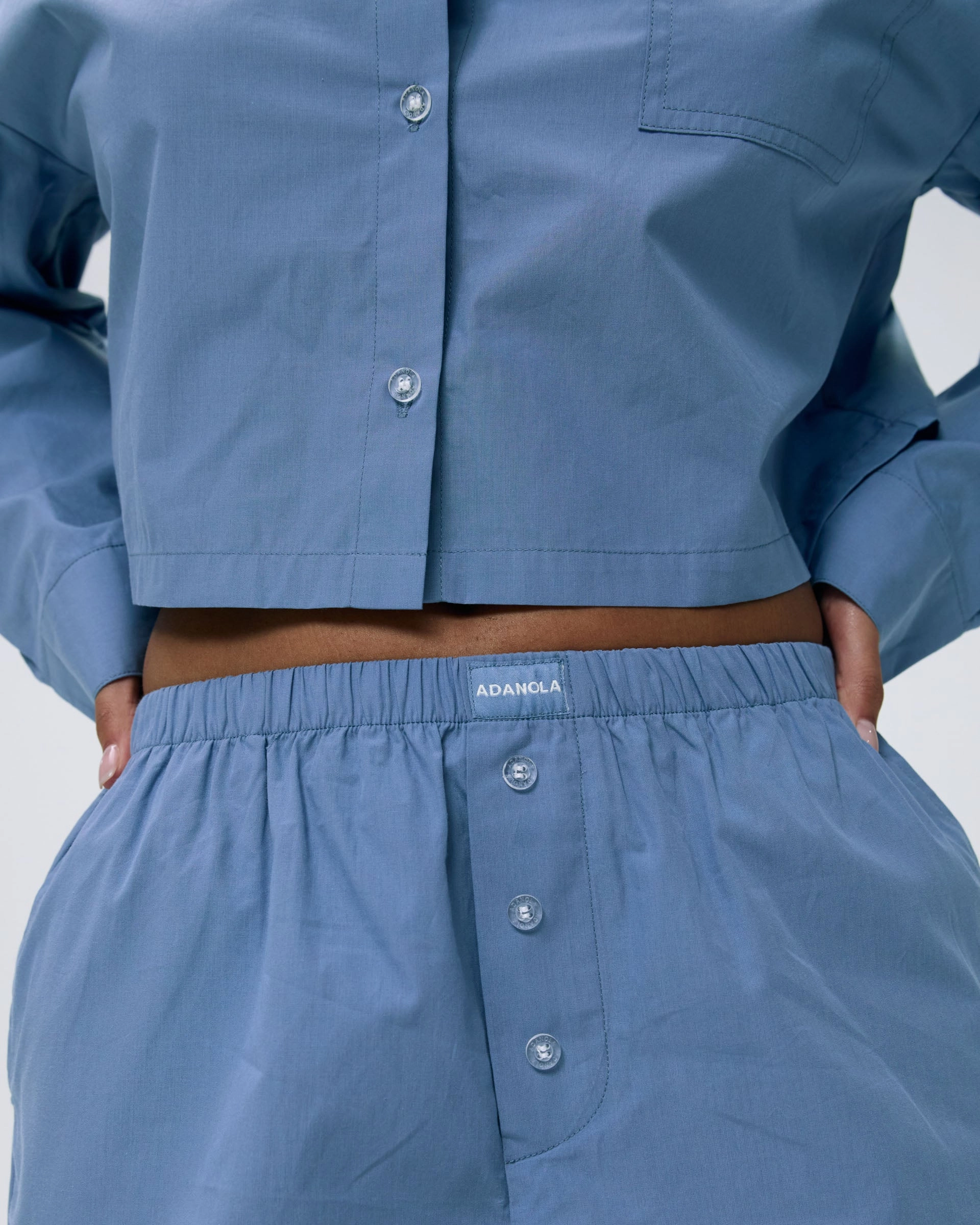 Cotton Boxer Shorts - Blue