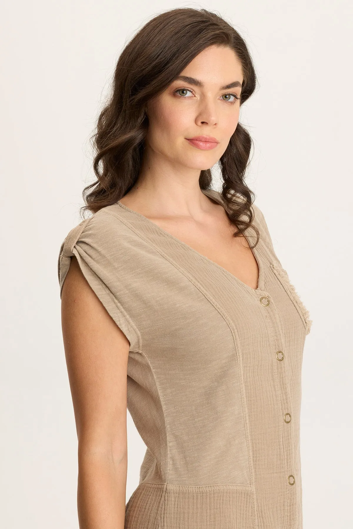 Crevin Lounge Dress in Plush Double Gauze