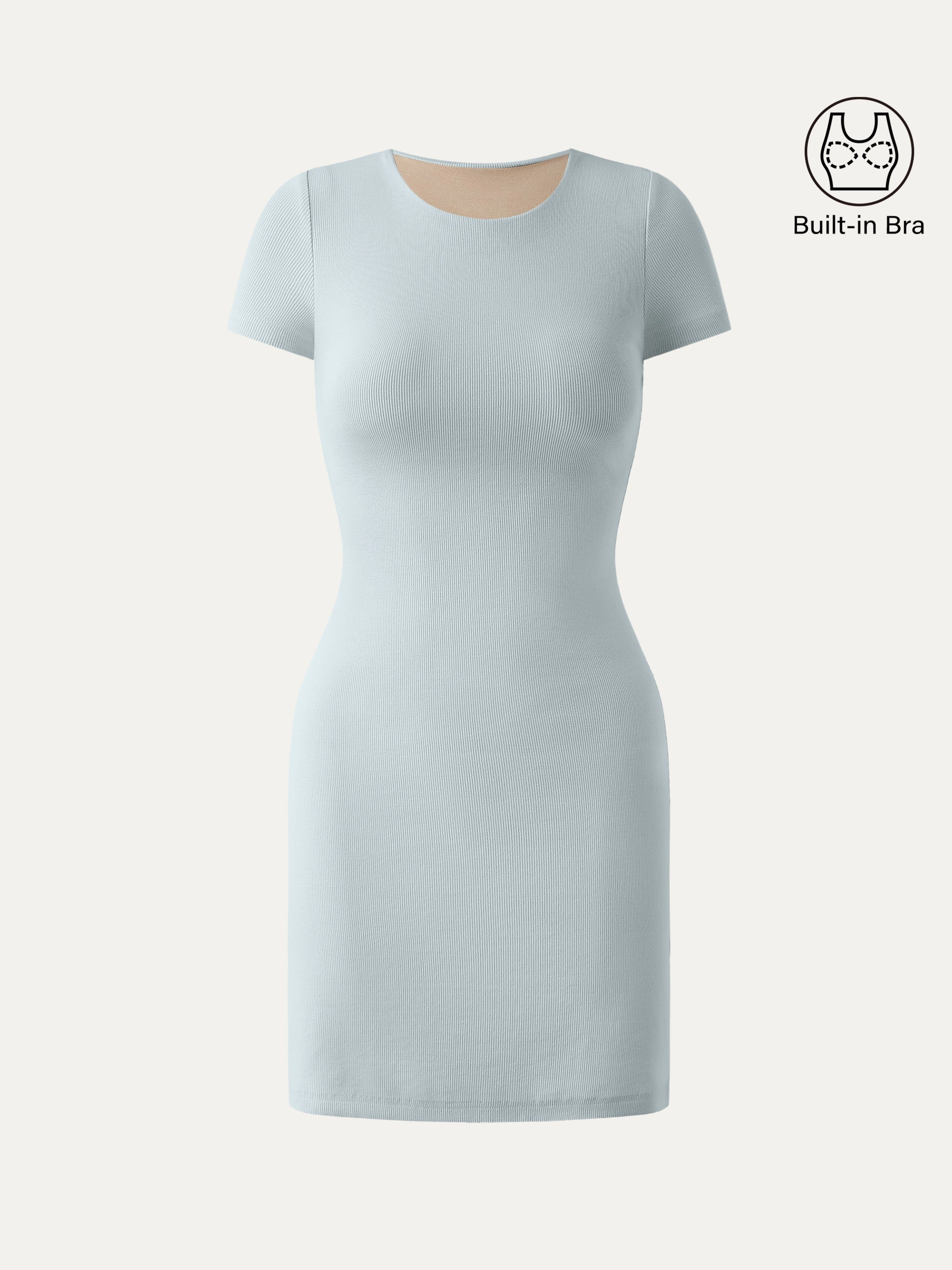 Crewneck Cotton Short Sleeve New Airy Brami Dress