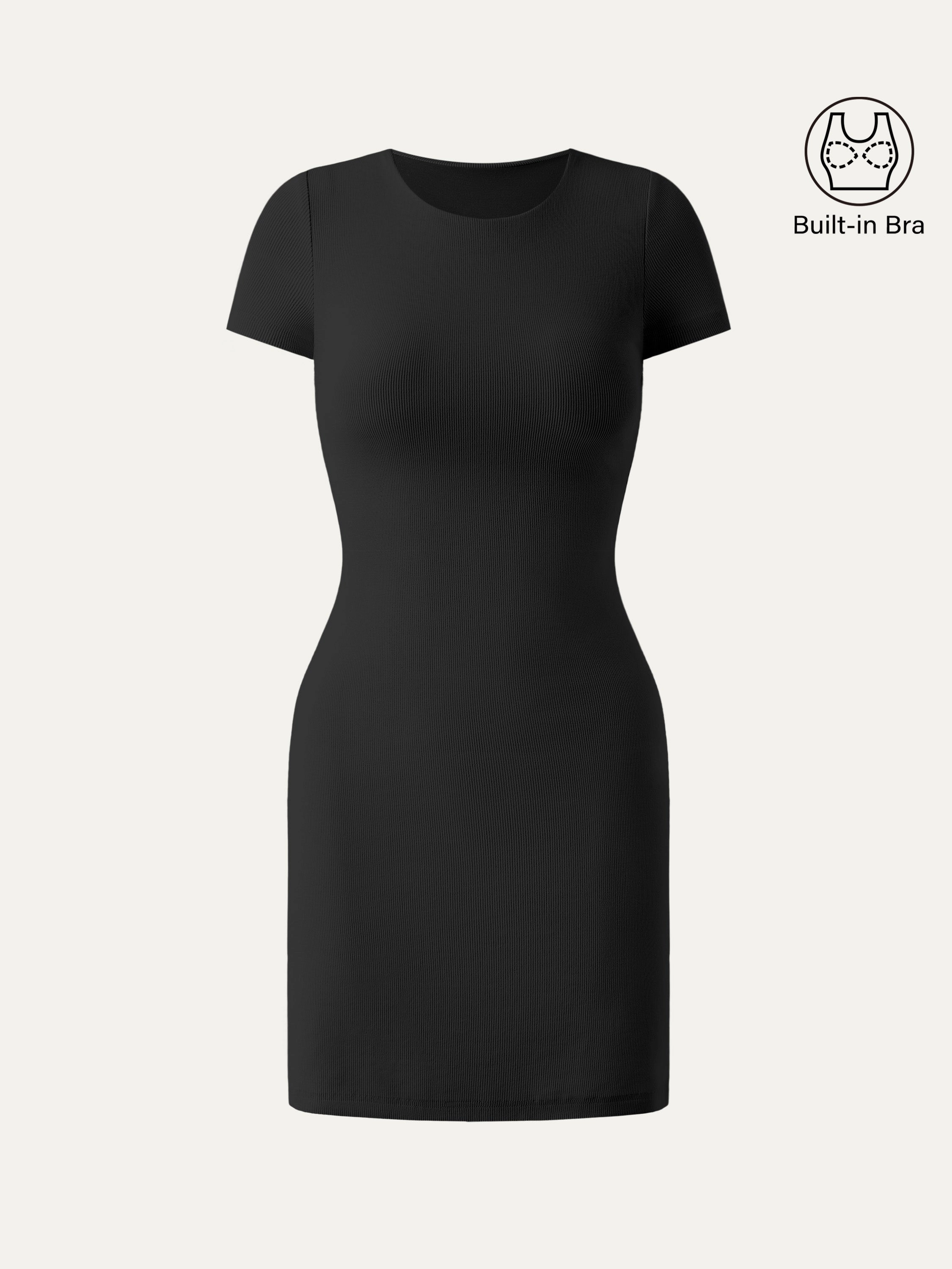 Crewneck Cotton Short Sleeve New Airy Brami Dress