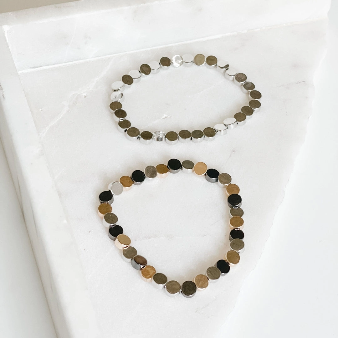 Cultured Coin Stretch Bracelet