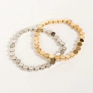 Cultured Coin Stretch Bracelet