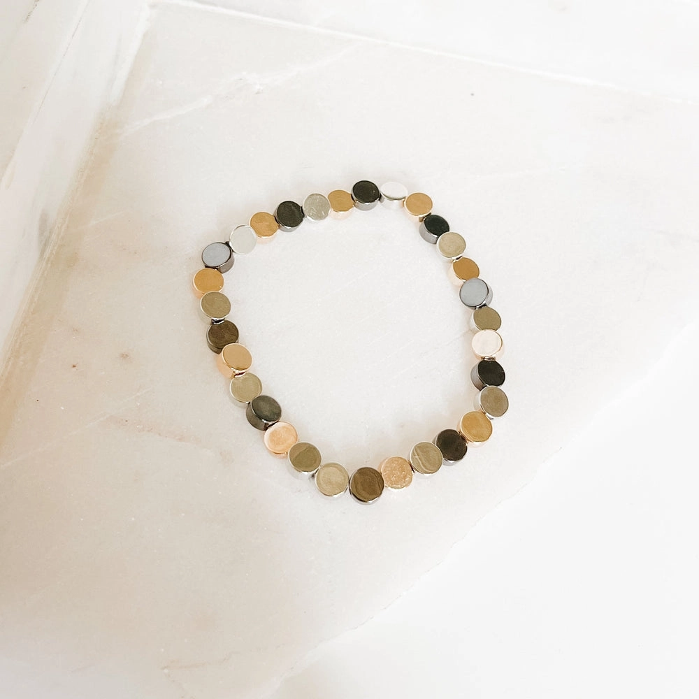 Cultured Coin Stretch Bracelet