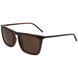 Dkny Women's Sunglasses - Plastic Full Rim Square Frame Brown Lens | DKNY DK505S 210