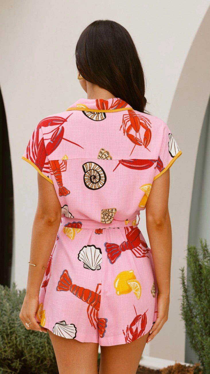 Eilis Playsuit - Shell Lover Print