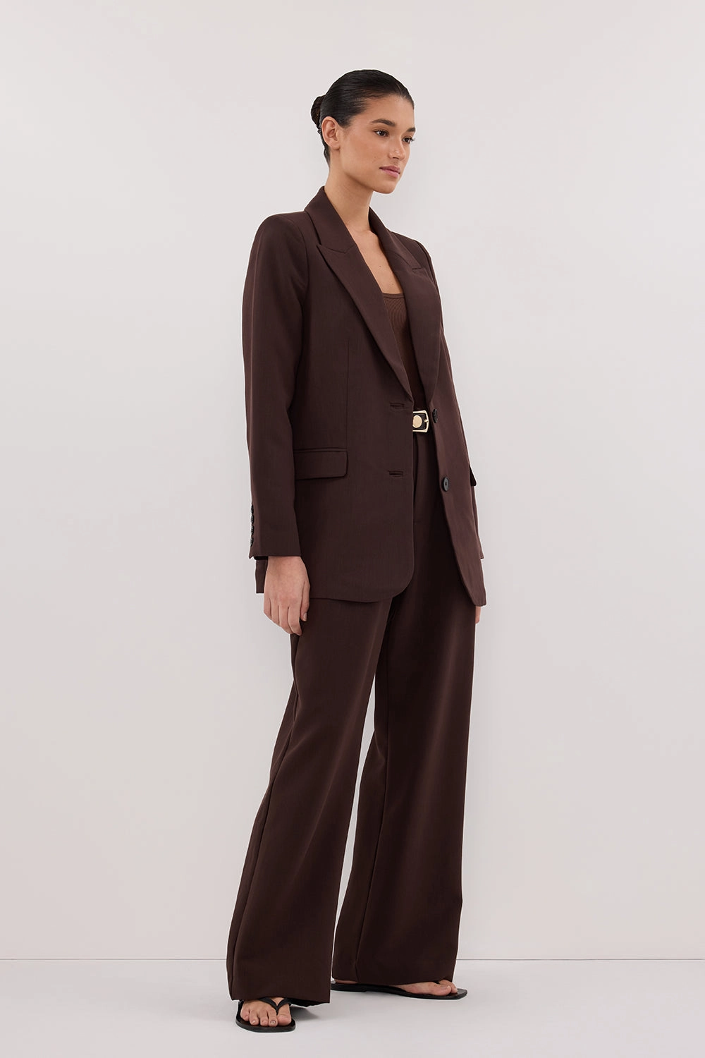 ELLE DARK CHOCOLATE BLAZER