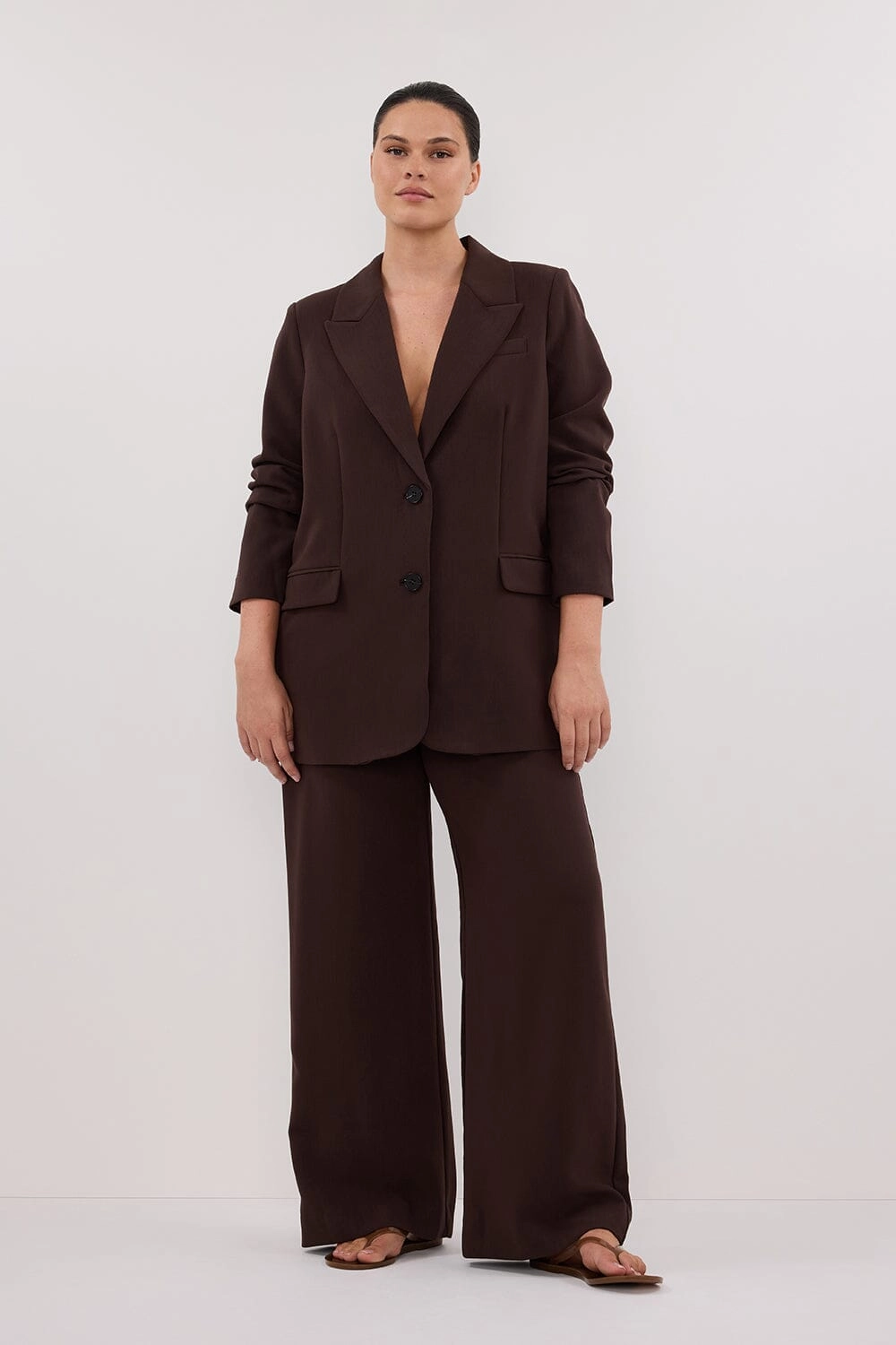 ELLE DARK CHOCOLATE BLAZER
