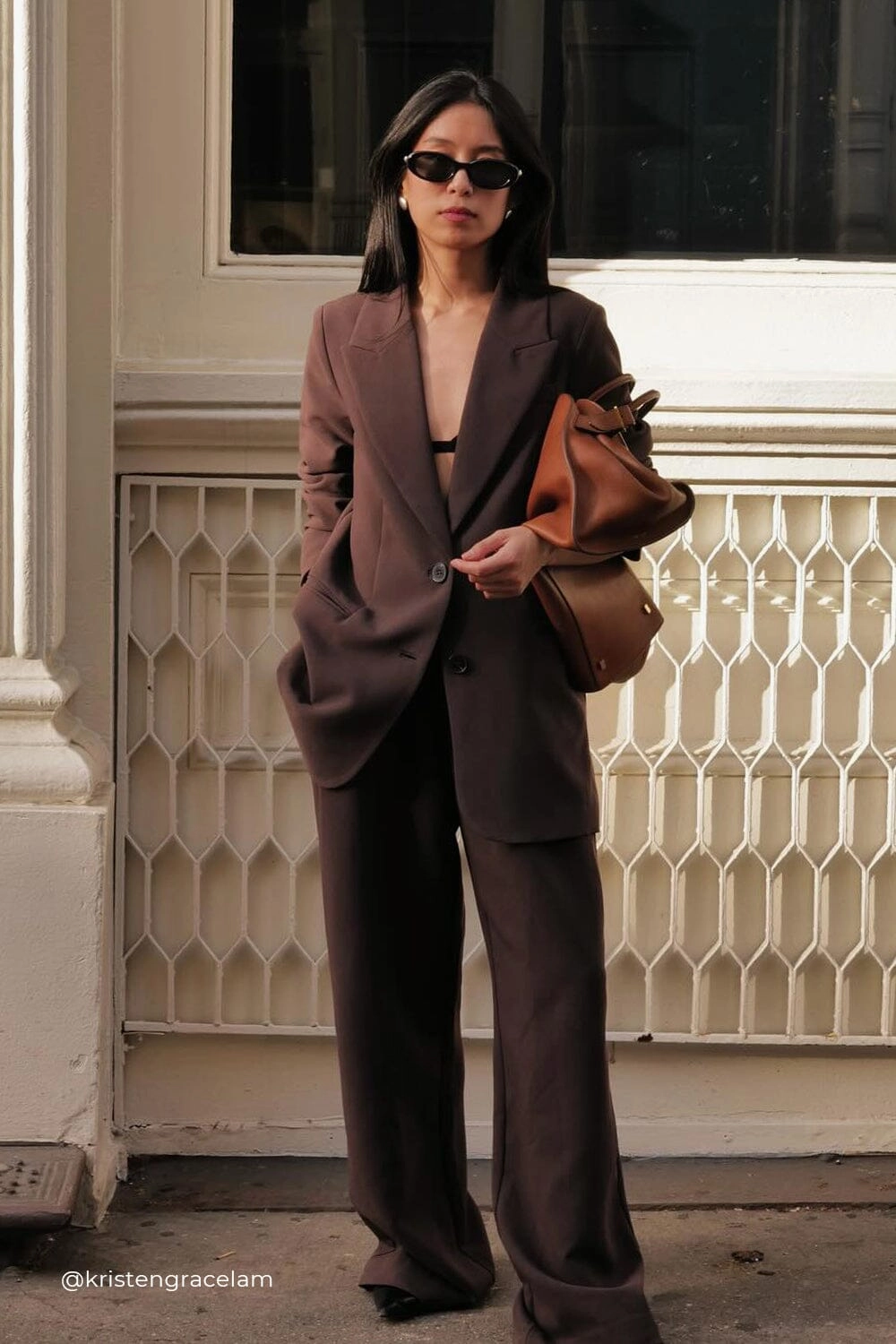ELLE DARK CHOCOLATE BLAZER