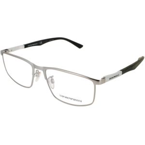 Emporio Armani Men's Eyeglasses - Matte Silver Metal Full Rim Frame | 0EA1131 3045