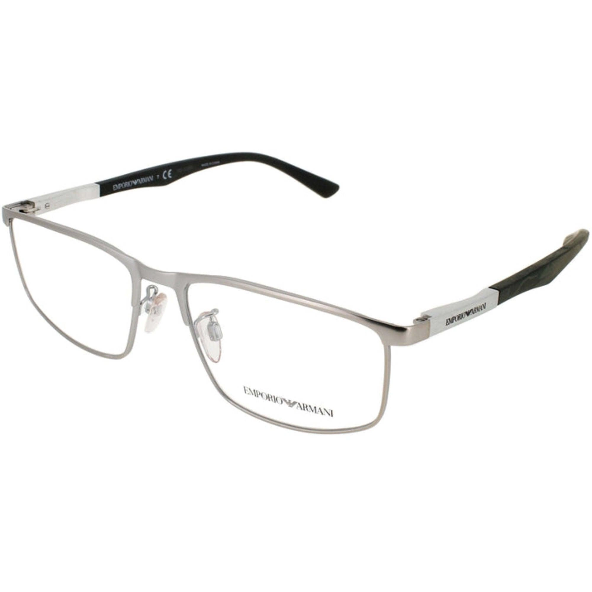 Emporio Armani Men's Eyeglasses - Matte Silver Metal Full Rim Frame | 0EA1131 3045