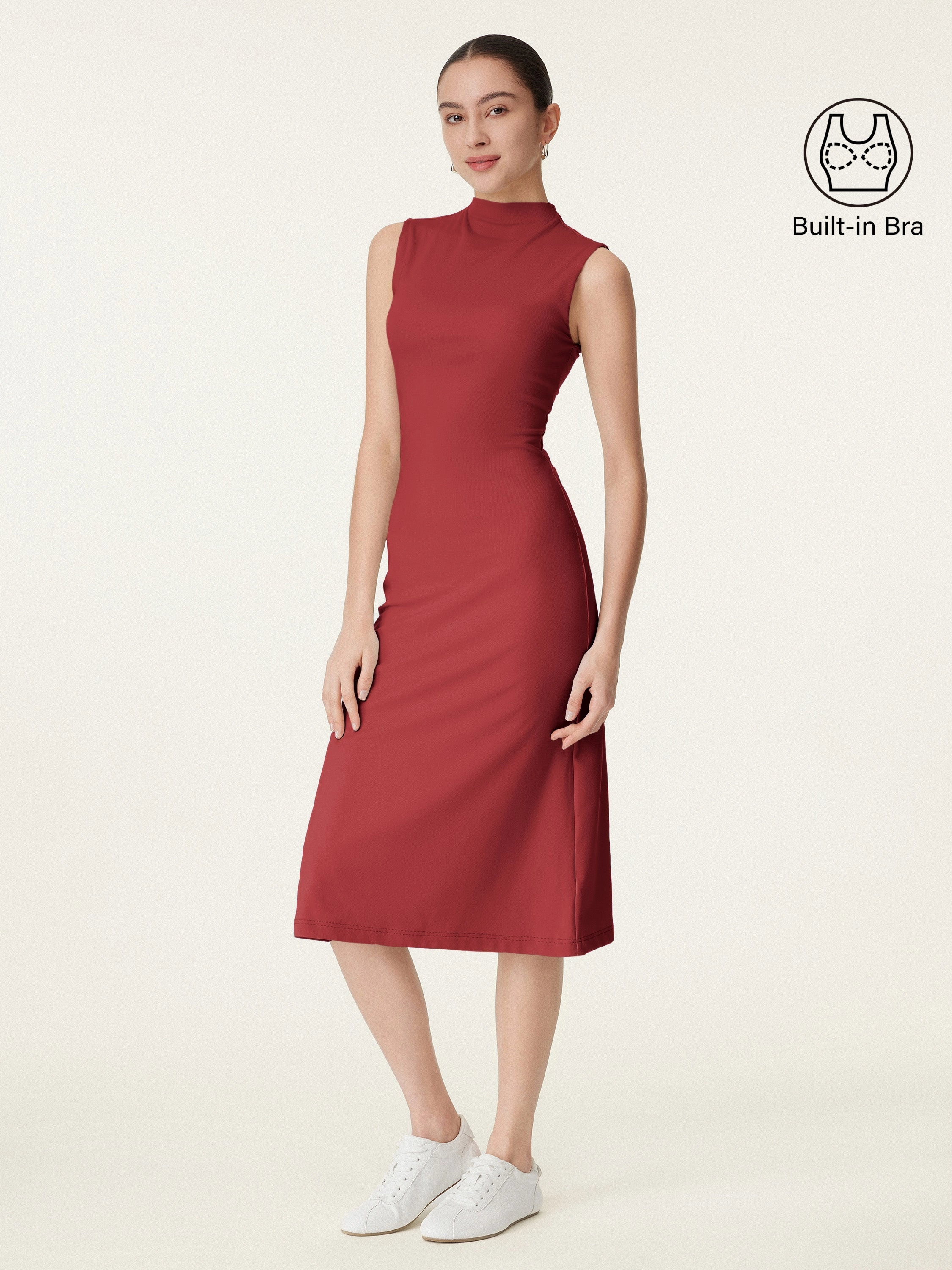 Everyday Mockneck New Airy Brami Midi Dress