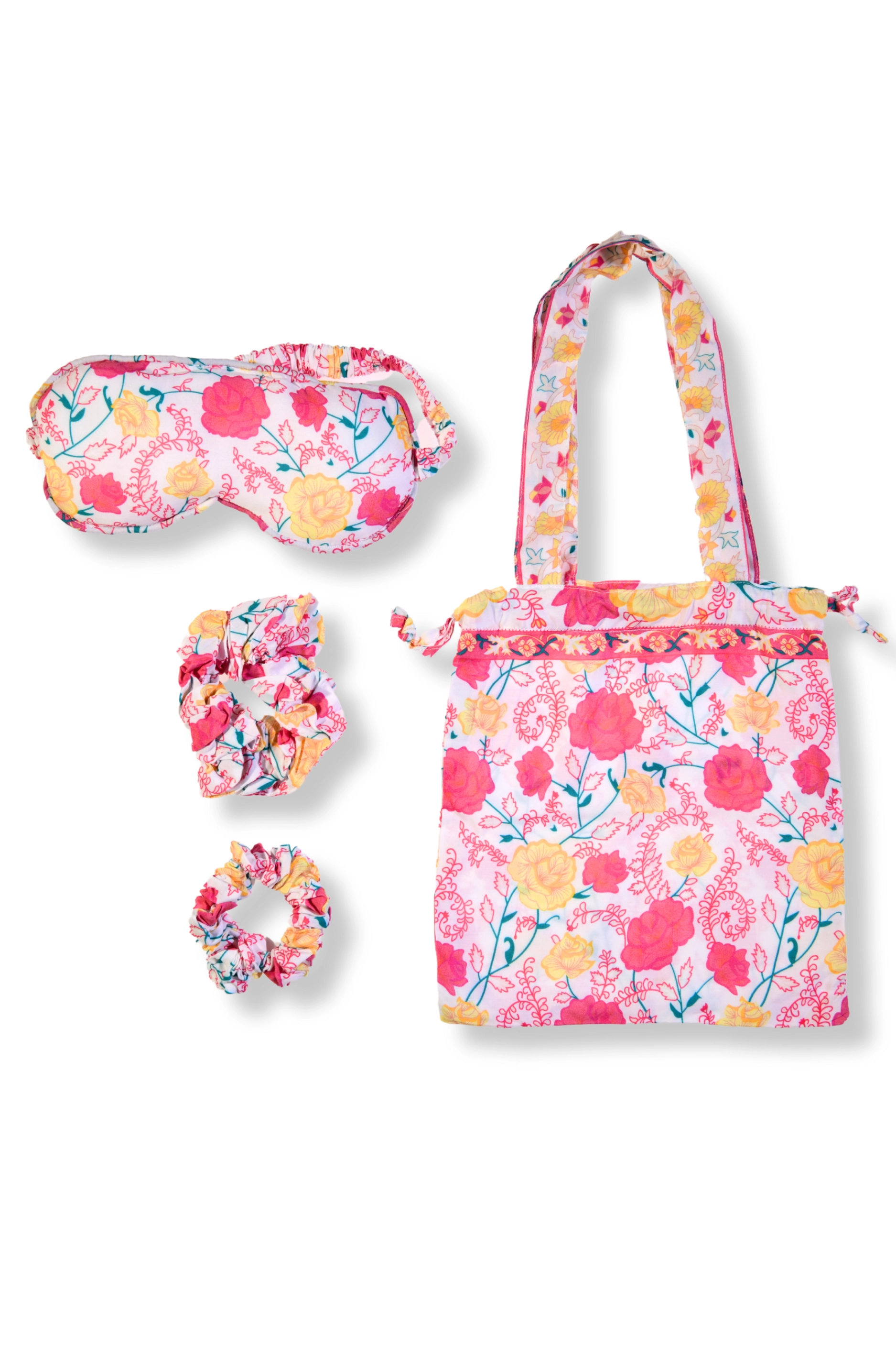 Eye Mask   Scrunchie Set / Sunny Rose