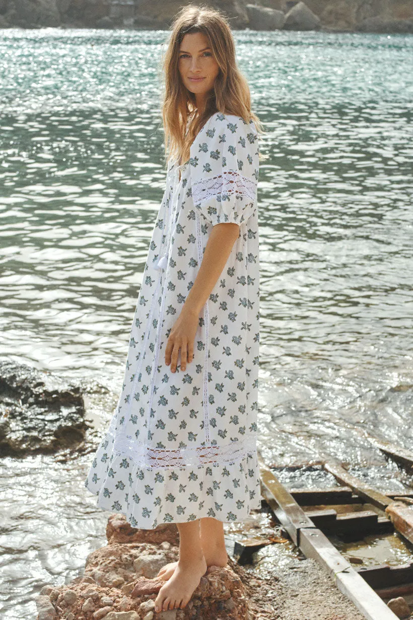 Fable Block Printed Midi Dress