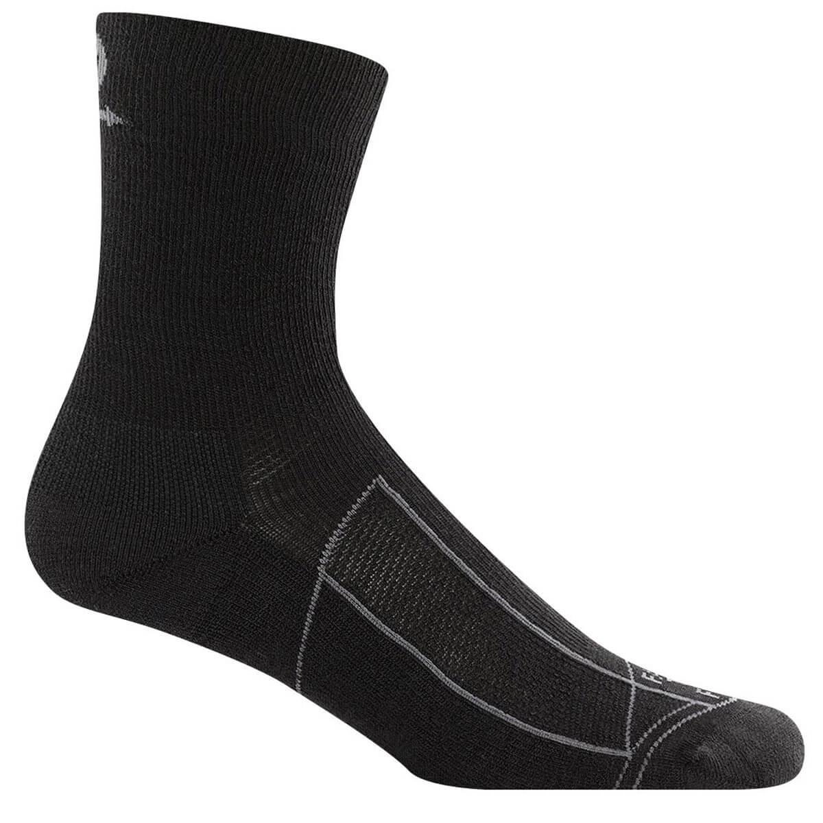 Farm to Feet Men's Socks - Greensboro 3/4 Crew, Black/Black | 8561-001-BKBK