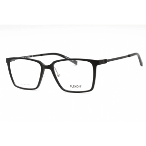 Flexon Men's Eyeglasses - Matte Black Metal Rectangular Frame | FLEXON EP8010 002