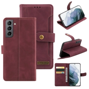 For Samsung Galaxy S21  5G Copper Buckle Horizontal Flip Leather Phone Case with Holder  Card