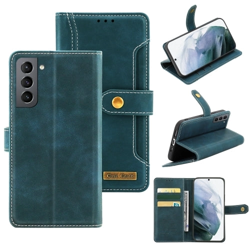 For Samsung Galaxy S21  5G Copper Buckle Horizontal Flip Leather Phone Case with Holder  Card