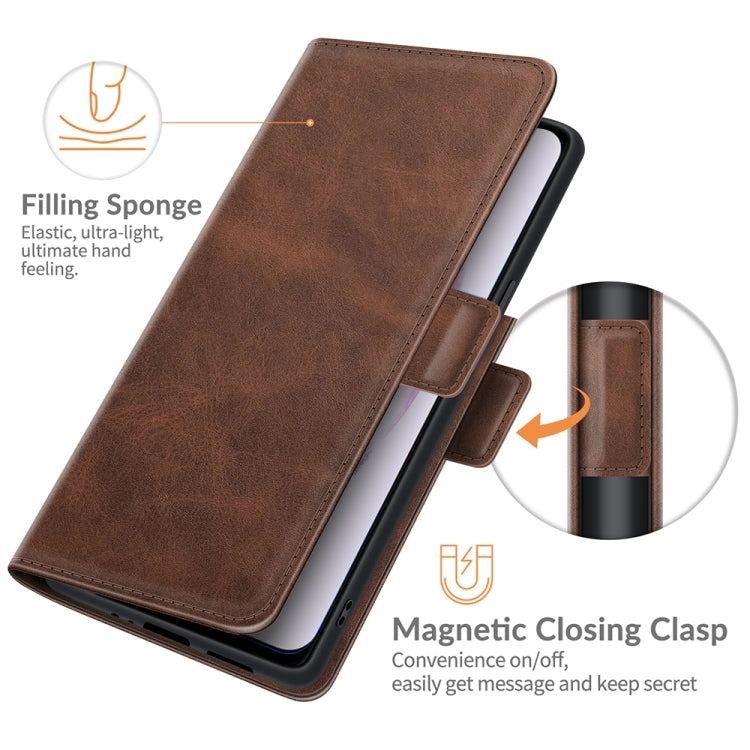 For Samsung Galaxy S22 5G Dual-side Magnetic Buckle Horizontal Flip Leather Case with Holder