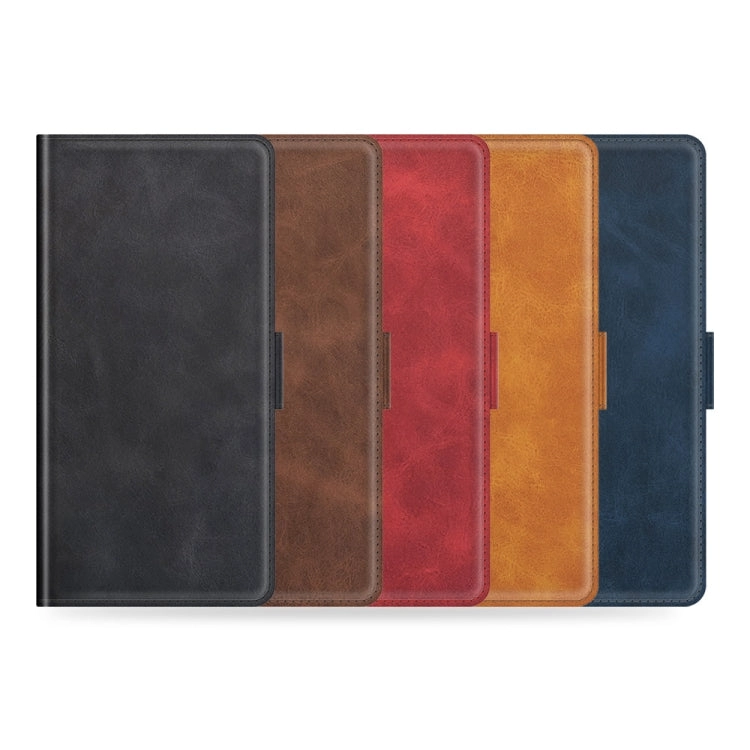 For Samsung Galaxy S22 5G Dual-side Magnetic Buckle Horizontal Flip Leather Case with Holder