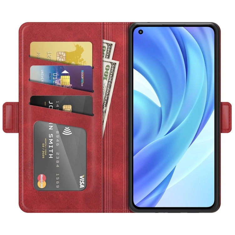 For Xiaomi Mi 11 Lite 4G / 5G Dual-side Magnetic Buckle Horizontal Flip Leather Case with Holder