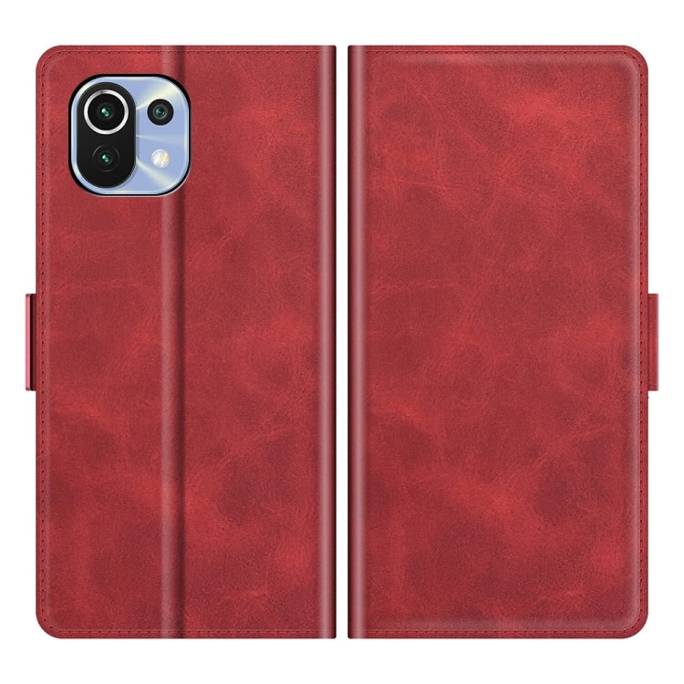 For Xiaomi Mi 11 Lite 4G / 5G Dual-side Magnetic Buckle Horizontal Flip Leather Case with Holder