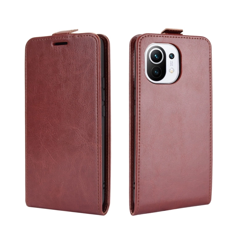 For Xiaomi Mi 11 R64 Texture Single Vertical Flip Leather Protective Case with Card Slots