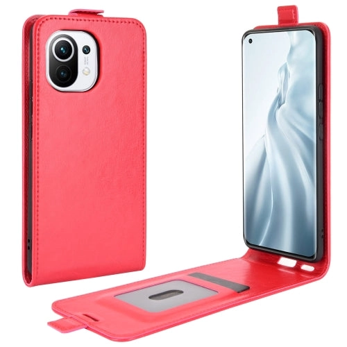 For Xiaomi Mi 11 R64 Texture Single Vertical Flip Leather Protective Case with Card Slots