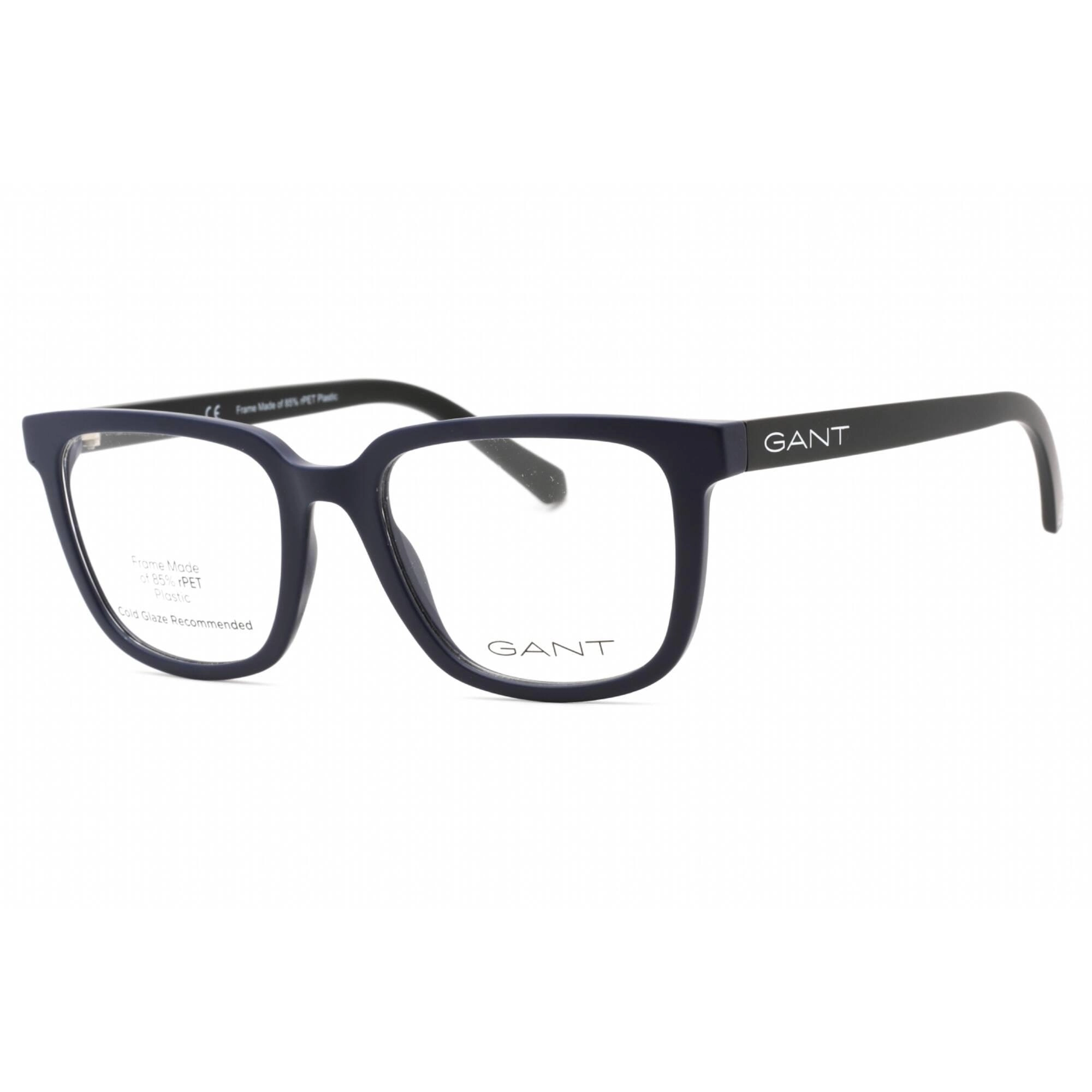 Gant Men's Eyeglasses - Matte Blue Plastic Full Rim Rectangular Frame | GA3277 091