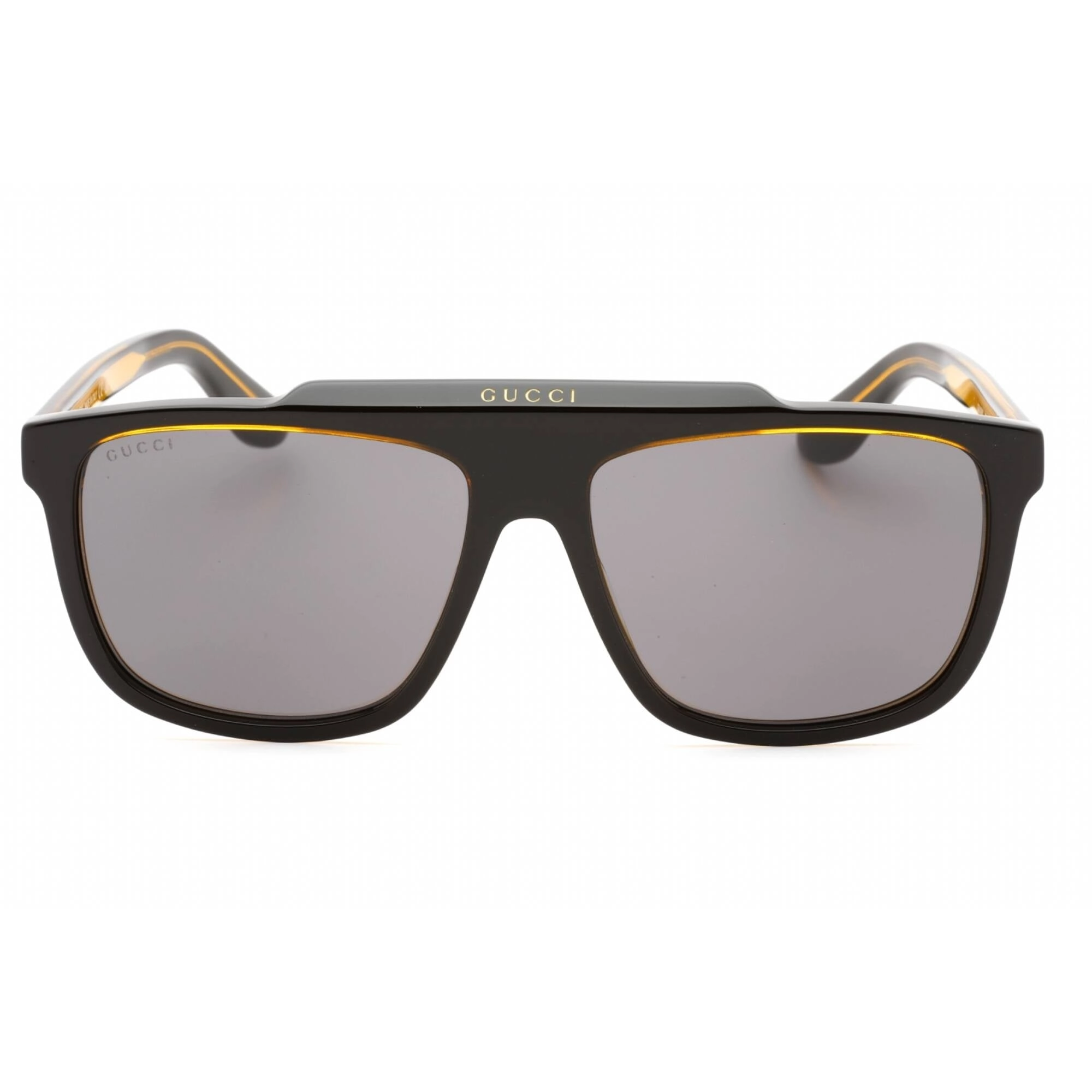 Gucci Men's Sunglasses - Black Acetate Square Full Rim Frame Grey Lens| GG1039S 001